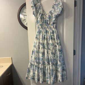 Abercrombie & Fitch smocked high waist dress with pockets. Size M